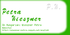 petra wieszner business card